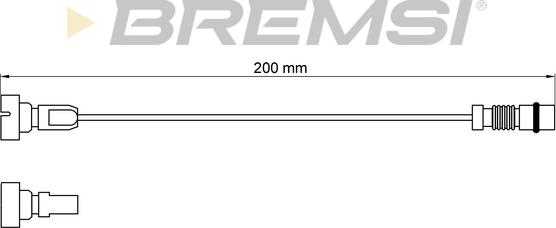 Bremsi WI0963 - Contact d'avertissement, usure des plaquettes de frein cwaw.fr