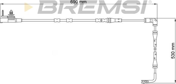 Bremsi WI0909 - Contact d'avertissement, usure des plaquettes de frein cwaw.fr