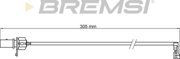 Bremsi WI0914 - Contact d'avertissement, usure des plaquettes de frein cwaw.fr