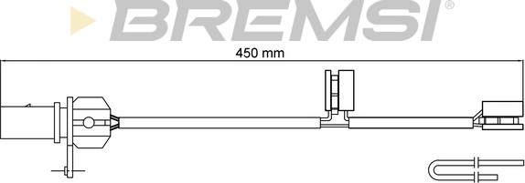 Bremsi WI0910 - Contact d'avertissement, usure des plaquettes de frein cwaw.fr