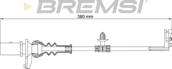 Bremsi WI0911 - Contact d'avertissement, usure des plaquettes de frein cwaw.fr