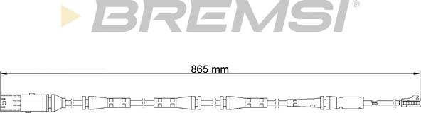 Bremsi WI0982 - Contact d'avertissement, usure des plaquettes de frein cwaw.fr