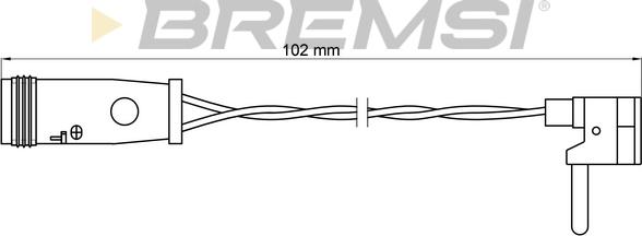 Bremsi WI0599 - Contact d'avertissement, usure des plaquettes de frein cwaw.fr