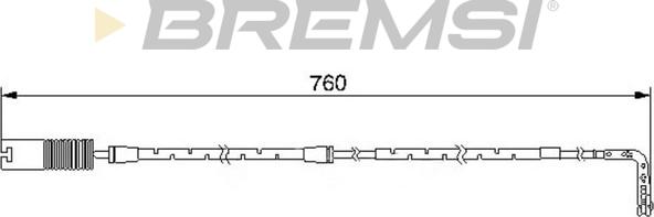 Bremsi WI0592 - Contact d'avertissement, usure des plaquettes de frein cwaw.fr