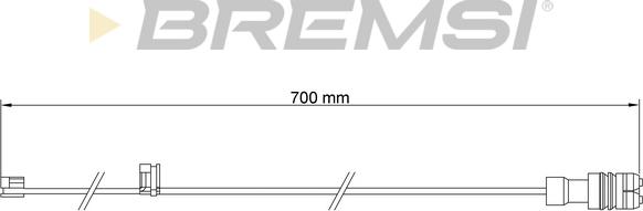 Bremsi WI0546 - Contact d'avertissement, usure des plaquettes de frein cwaw.fr