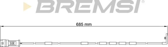 Bremsi WI0558 - Contact d'avertissement, usure des plaquettes de frein cwaw.fr