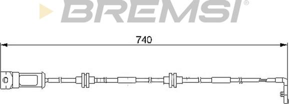 Bremsi WI0557 - Contact d'avertissement, usure des plaquettes de frein cwaw.fr