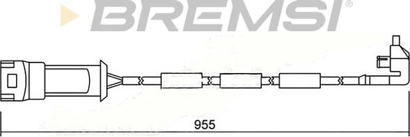 Bremsi WI0510 - Contact d'avertissement, usure des plaquettes de frein cwaw.fr