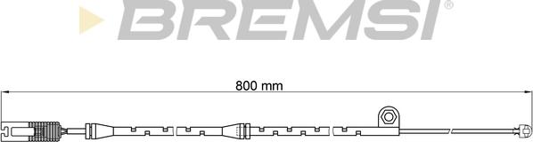 Bremsi WI0584 - Contact d'avertissement, usure des plaquettes de frein cwaw.fr