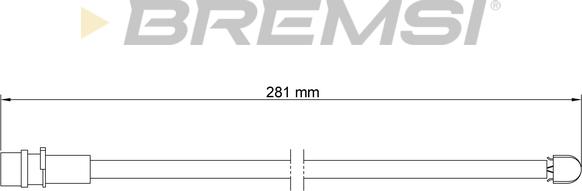 Bremsi WI0539 - Contact d'avertissement, usure des plaquettes de frein cwaw.fr