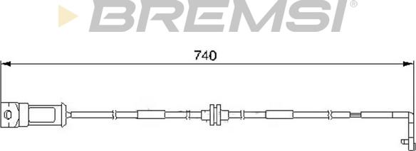 Bremsi WI0532 - Contact d'avertissement, usure des plaquettes de frein cwaw.fr