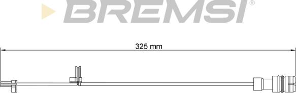 Bremsi WI0537 - Contact d'avertissement, usure des plaquettes de frein cwaw.fr