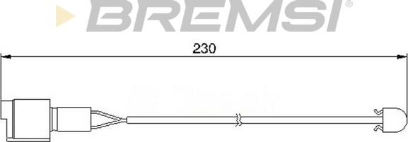 Bremsi WI0526 - Contact d'avertissement, usure des plaquettes de frein cwaw.fr