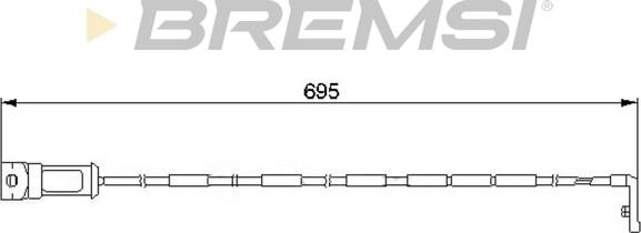 Bremsi WI0527 - Contact d'avertissement, usure des plaquettes de frein cwaw.fr