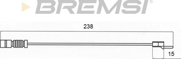 Bremsi WI0579 - Contact d'avertissement, usure des plaquettes de frein cwaw.fr