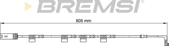 Bremsi WI0645 - Contact d'avertissement, usure des plaquettes de frein cwaw.fr