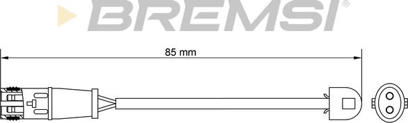 Bremsi WI0653 - Contact d'avertissement, usure des plaquettes de frein cwaw.fr