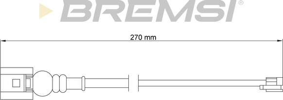 Bremsi WI0665 - Contact d'avertissement, usure des plaquettes de frein cwaw.fr