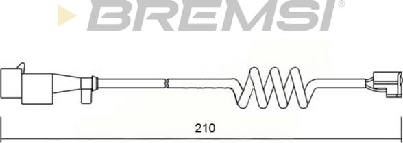 Bremsi WI0601 - Contact d'avertissement, usure des plaquettes de frein cwaw.fr