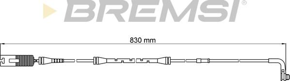 Bremsi WI0608 - Contact d'avertissement, usure des plaquettes de frein cwaw.fr