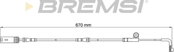 Bremsi WI0602 - Contact d'avertissement, usure des plaquettes de frein cwaw.fr