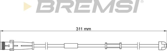 Bremsi WI0619 - Contact d'avertissement, usure des plaquettes de frein cwaw.fr