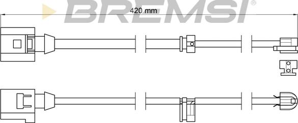 Bremsi WI0614 - Contact d'avertissement, usure des plaquettes de frein cwaw.fr