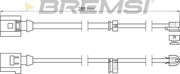 Bremsi WI0615 - Contact d'avertissement, usure des plaquettes de frein cwaw.fr