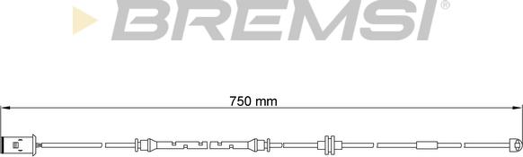 Bremsi WI0618 - Contact d'avertissement, usure des plaquettes de frein cwaw.fr