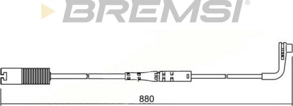 Bremsi WI0617 - Contact d'avertissement, usure des plaquettes de frein cwaw.fr