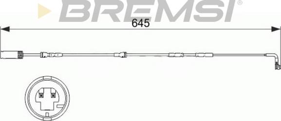 Bremsi WI0681 - Contact d'avertissement, usure des plaquettes de frein cwaw.fr