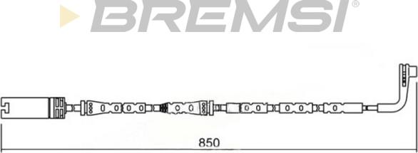 Bremsi WI0635 - Contact d'avertissement, usure des plaquettes de frein cwaw.fr