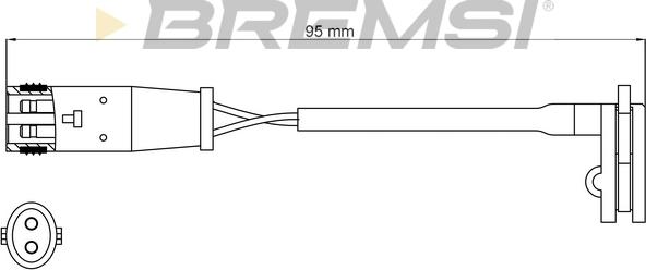 Bremsi WI0625 - Contact d'avertissement, usure des plaquettes de frein cwaw.fr