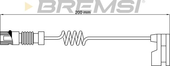 Bremsi WI0620 - Contact d'avertissement, usure des plaquettes de frein cwaw.fr