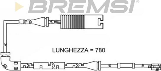 Bremsi WI0623 - Contact d'avertissement, usure des plaquettes de frein cwaw.fr