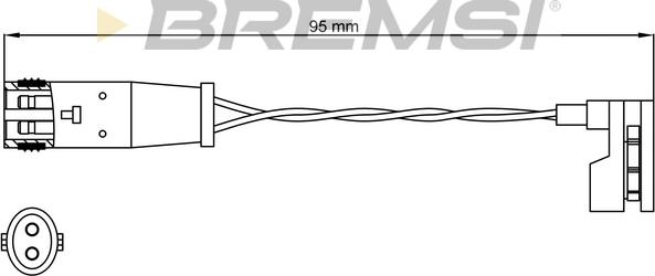 Bremsi WI0627 - Contact d'avertissement, usure des plaquettes de frein cwaw.fr