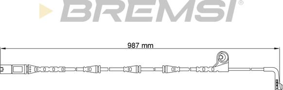 Bremsi WI0670 - Contact d'avertissement, usure des plaquettes de frein cwaw.fr