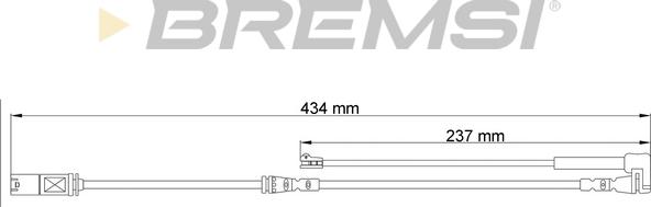 Bremsi WI0801 - Contact d'avertissement, usure des plaquettes de frein cwaw.fr