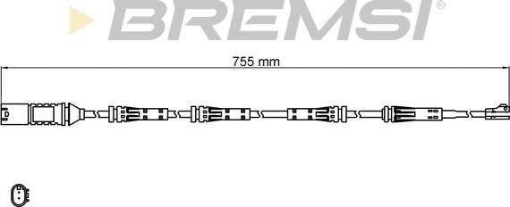 Bremsi WI0814 - Contact d'avertissement, usure des plaquettes de frein cwaw.fr