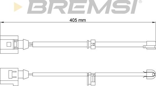 Bremsi WI0742 - Contact d'avertissement, usure des plaquettes de frein cwaw.fr