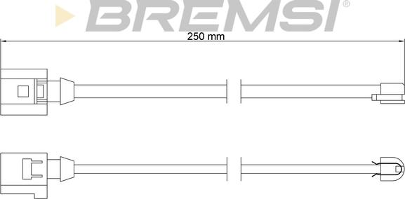 Bremsi WI0767 - Contact d'avertissement, usure des plaquettes de frein cwaw.fr