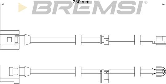 Bremsi WI0709 - Contact d'avertissement, usure des plaquettes de frein cwaw.fr