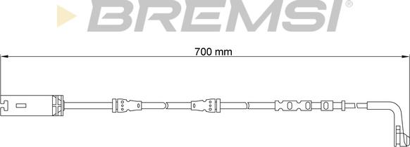 Bremsi WI0716 - Contact d'avertissement, usure des plaquettes de frein cwaw.fr