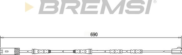 Bremsi WI0737 - Contact d'avertissement, usure des plaquettes de frein cwaw.fr