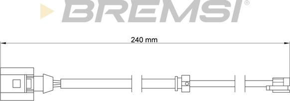 Bremsi WI0726 - Contact d'avertissement, usure des plaquettes de frein cwaw.fr