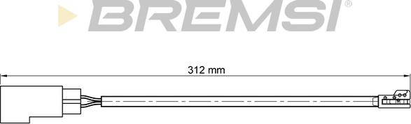 Bremsi WI0770 - Contact d'avertissement, usure des plaquettes de frein cwaw.fr