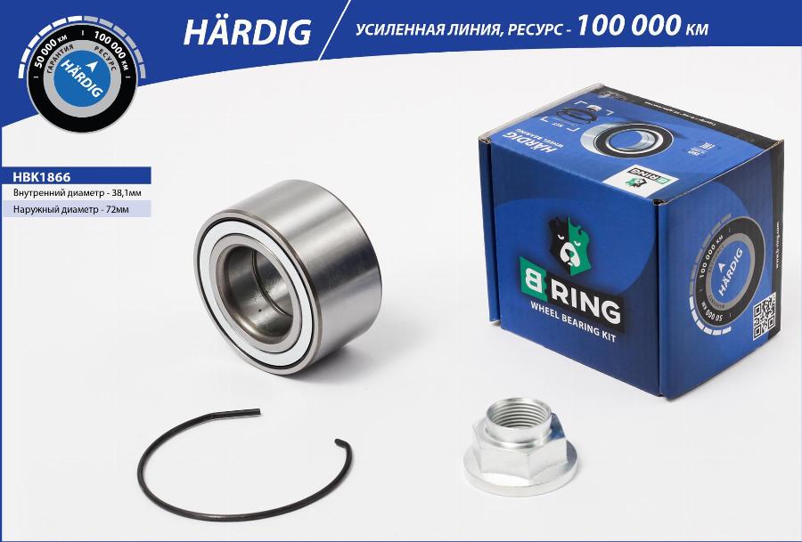 B-RING HBK1866 - Kit de roulements de roue cwaw.fr