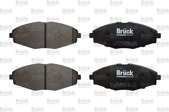 BRÜCK GERMANY EE-8433D1321 - Kit de plaquettes de frein, frein à disque cwaw.fr