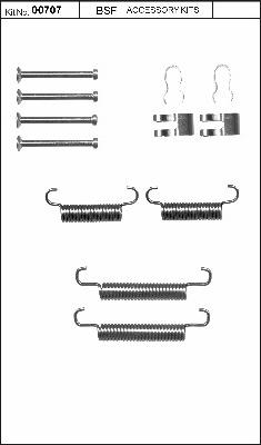 BSF 00707 - Kit d'accessoires, mâchoires de frein de stationnement cwaw.fr