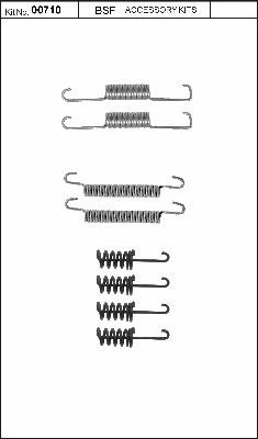 BSF 00710 - Kit d'accessoires, mâchoires de frein de stationnement cwaw.fr